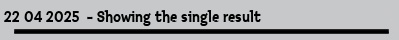 22 04 2025  - Showing the single result