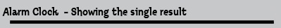 Alarm Clock  - Showing the single result