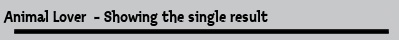 Animal Lover  - Showing the single result