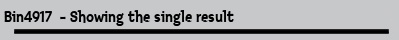 Bin4917  - Showing the single result