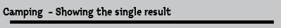 Camping  - Showing the single result