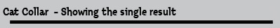 Cat Collar  - Showing the single result