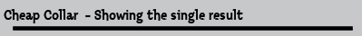 Cheap Collar  - Showing the single result