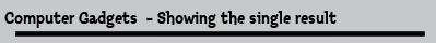 Computer Gadgets  - Showing the single result