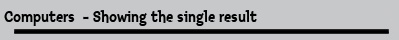 Computers  - Showing the single result