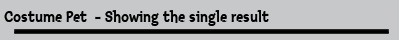 Costume Pet  - Showing the single result