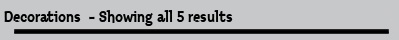 Decorations  - Showing all 5 results