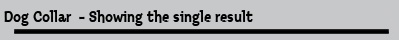Dog Collar  - Showing the single result