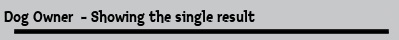 Dog Owner  - Showing the single result