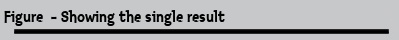 Figure  - Showing the single result