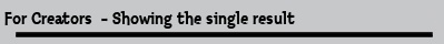 For Creators  - Showing the single result