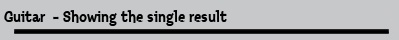 Guitar  - Showing the single result