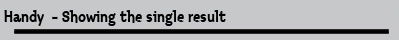 Handy  - Showing the single result