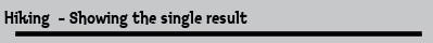 Hiking  - Showing the single result