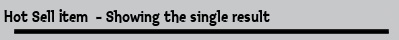 Hot Sell Item  - Showing the single result