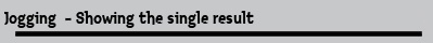 Jogging  - Showing the single result