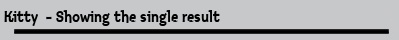 Kitty  - Showing the single result
