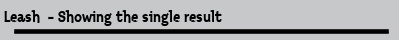 Leash  - Showing the single result