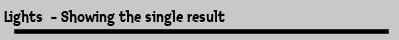 Lights  - Showing the single result