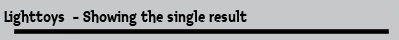 Lighttoys  - Showing the single result