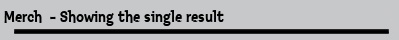 Merch  - Showing the single result
