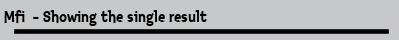 Mfi  - Showing the single result