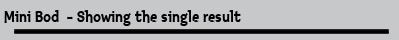Mini Bod  - Showing the single result