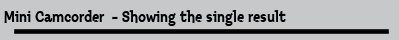Mini Camcorder  - Showing the single result