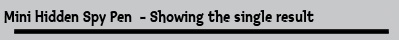 Mini Hidden Spy Pen  - Showing the single result