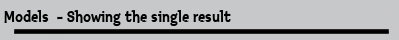 Models  - Showing the single result