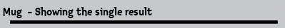 Mug  - Showing the single result