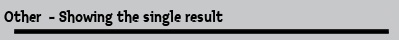 Other  - Showing the single result