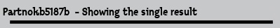 Partnokb5187b  - Showing the single result