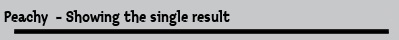 Peachy  - Showing the single result
