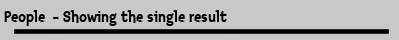 People  - Showing the single result