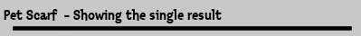 Pet Scarf  - Showing the single result