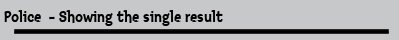 Police  - Showing the single result