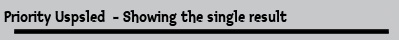 Priority Uspsled  - Showing the single result
