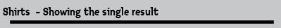 Shirts  - Showing the single result