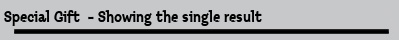 Special Gift  - Showing the single result