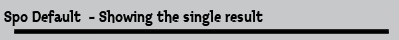 Spo Default  - Showing the single result