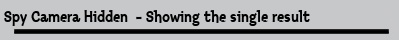 Spy Camera Hidden  - Showing the single result
