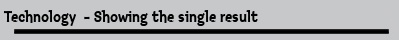 Technology  - Showing the single result