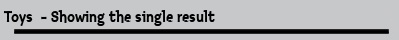 Toys  - Showing the single result