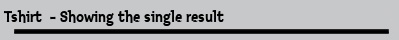 Tshirt  - Showing the single result