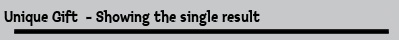 Unique Gift  - Showing the single result