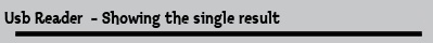 Usb Reader  - Showing the single result