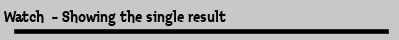 Watch  - Showing the single result