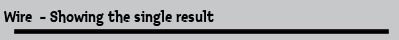 Wire  - Showing the single result