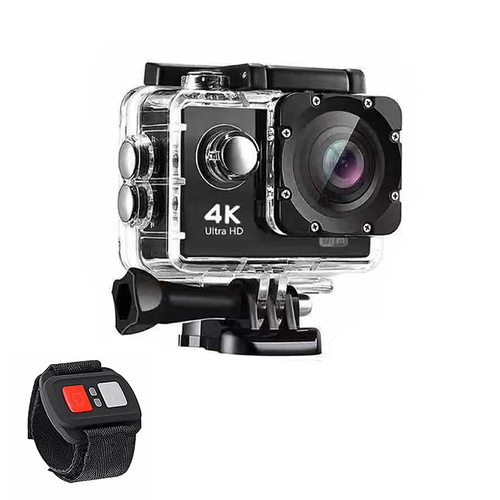 4K  Waterproof UHD WiFi Camera + RF Remote - $44